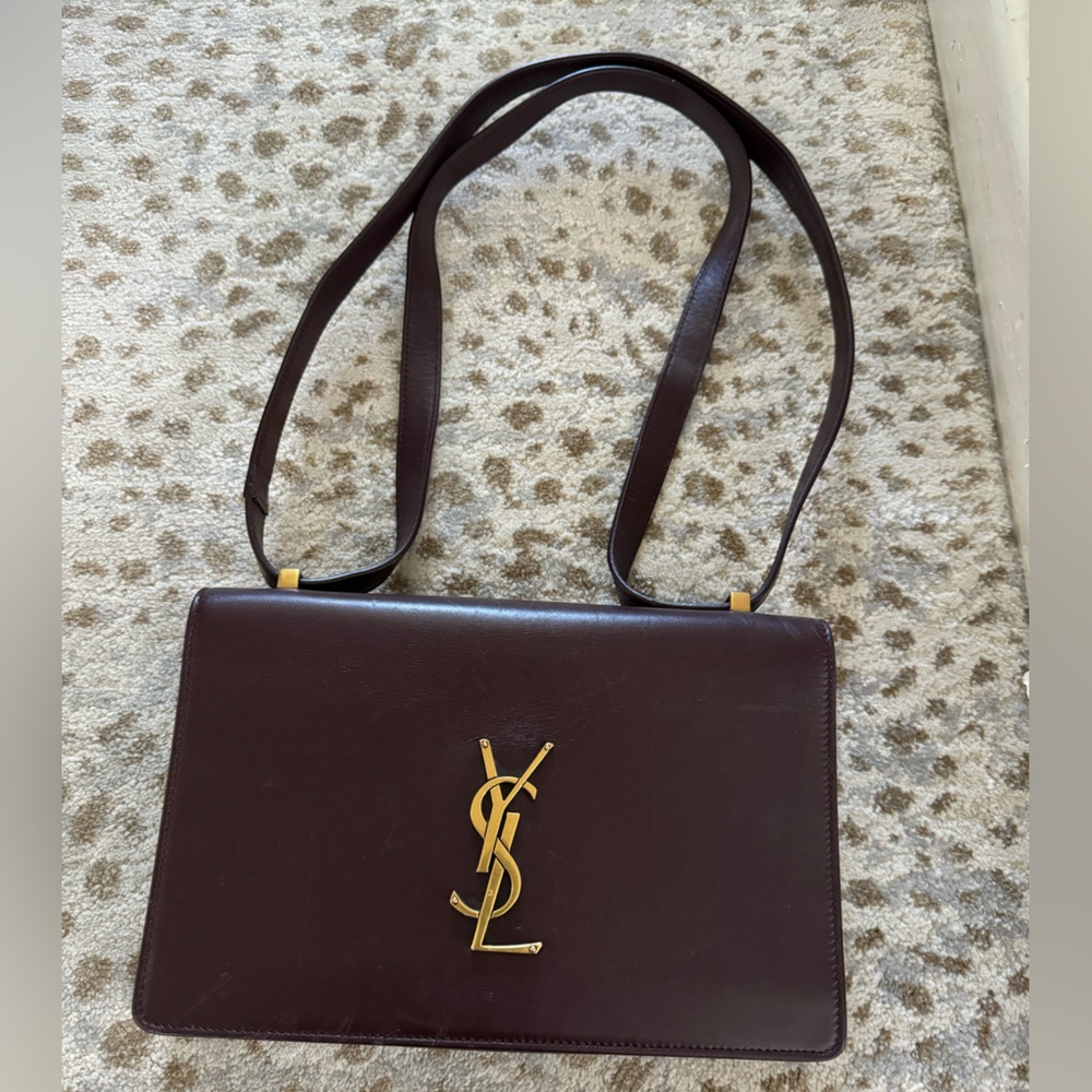 Saint Laurent burgundy crossbody bag